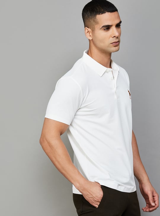 US POLO ASSN Textured Polo T-shirt