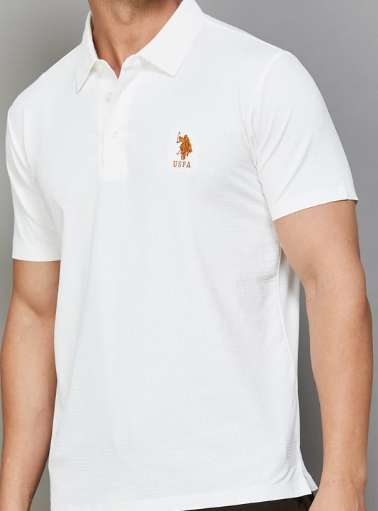 US POLO ASSN Textured Polo T-shirt