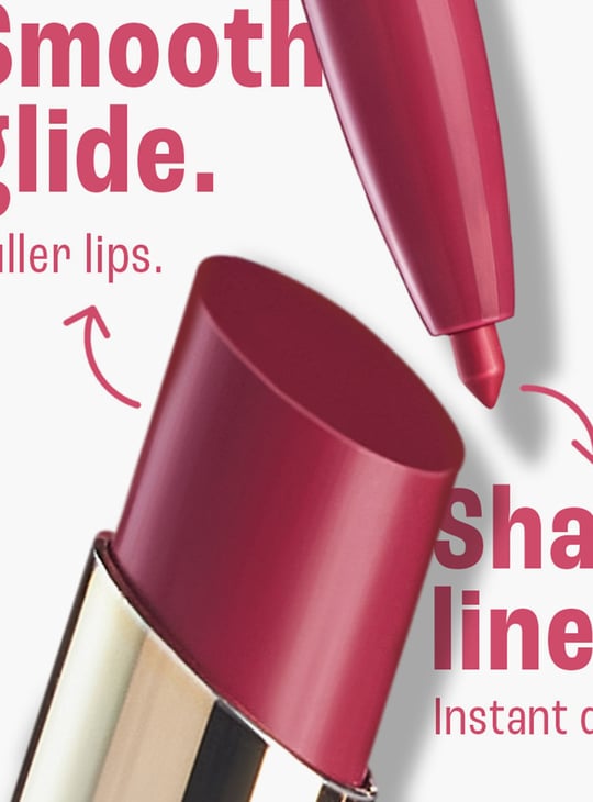 LAKME 9to5 Hya Matte Beach Edit 2in1 Lipstick + Liner - Vacation Pink
