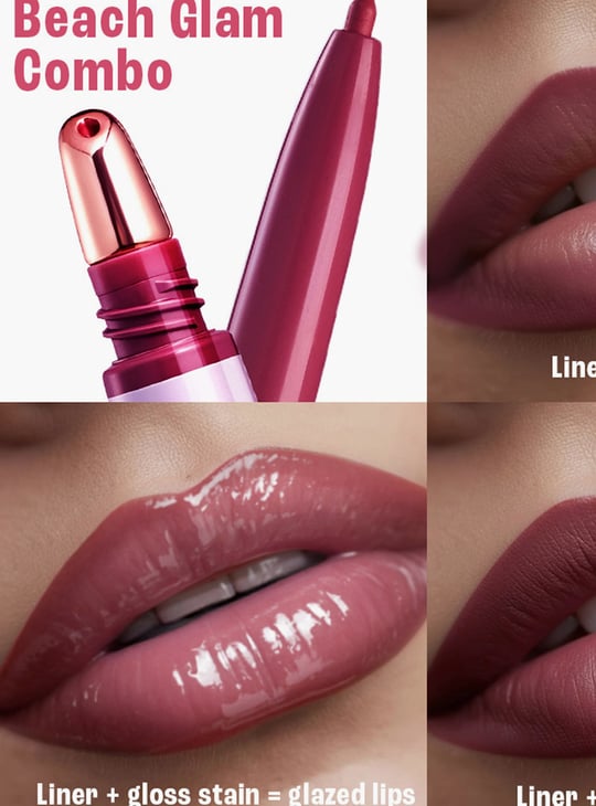 LAKME 9to5 Hya Matte Beach Edit 2in1 Lipstick + Liner - Vacation Pink