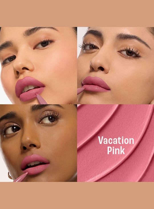 LAKME 9to5 Hya Matte Beach Edit 2in1 Lipstick + Liner - Vacation Pink