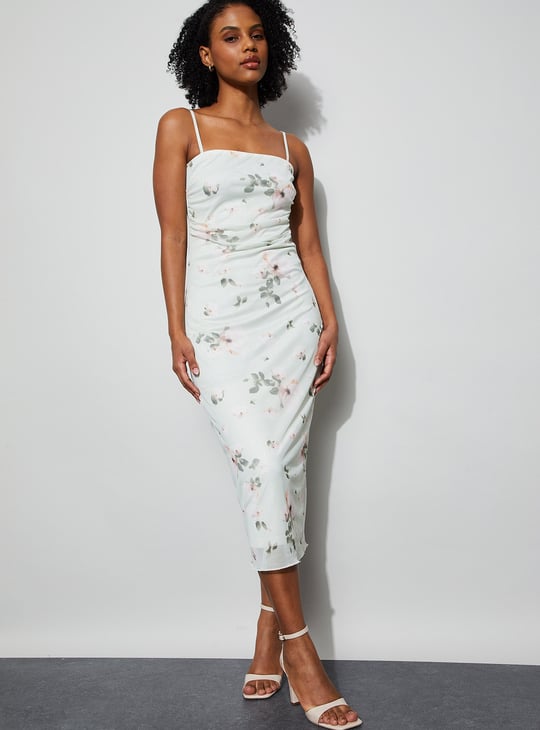 white bodycon dress with flowers GINGER Floral Print Built in Underwire DEPARTMENT: APPAREL Size (FR):38 Path Linen dress