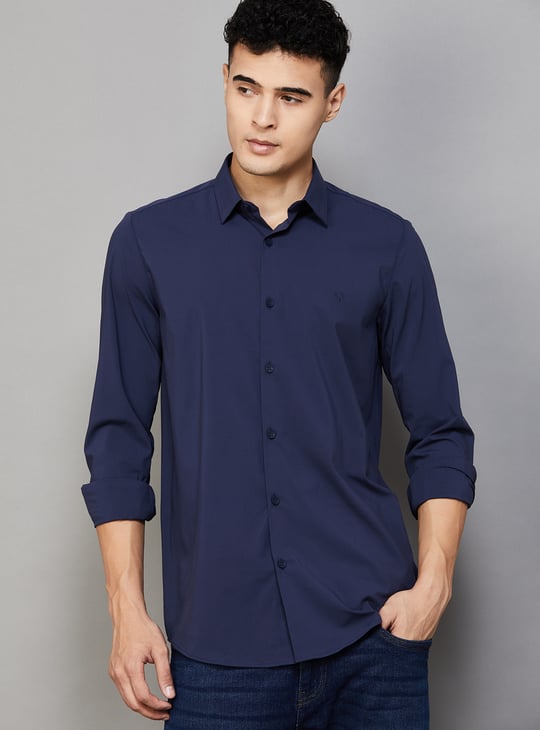 ALLEN SOLLY Solid Slim Fit Shirt