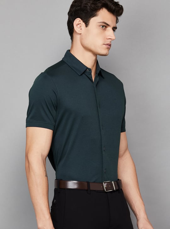 ARROW Solid Regular Fit Formal Shirt | Green