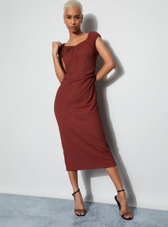 strapless open back dress Women's Popover Dress