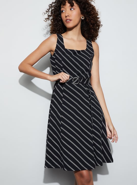 chinese dress ladies Amrood Belted A-Line Dress Xs