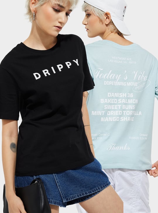 URB_N Women Printed T-shirts - Pack of 2