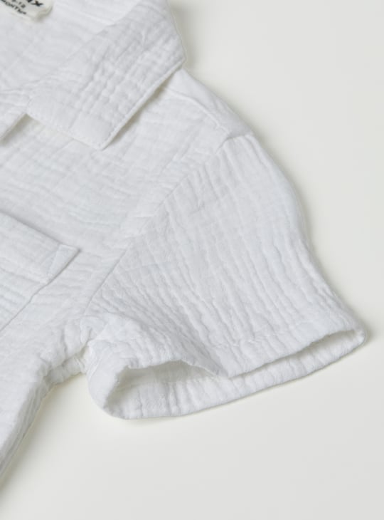 Boys Textured Resort Shirt