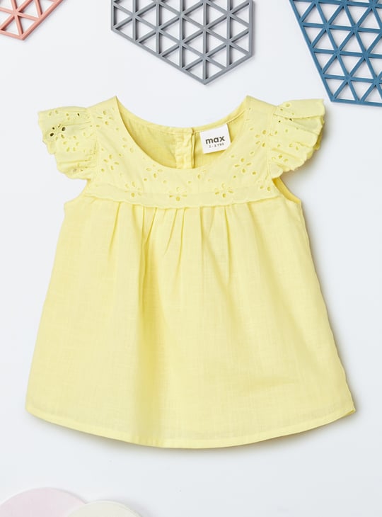 Girls Schiffili Embroidered Top