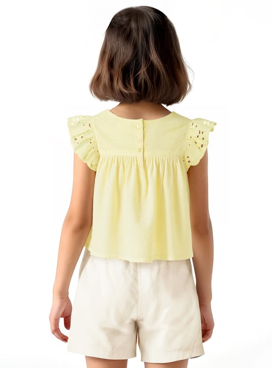 Girls Schiffili Embroidered Top