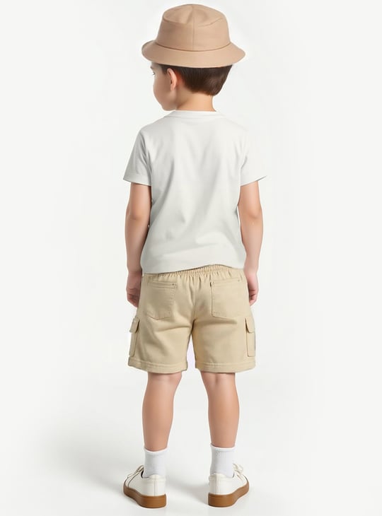 Boys Solid Cargo Shorts