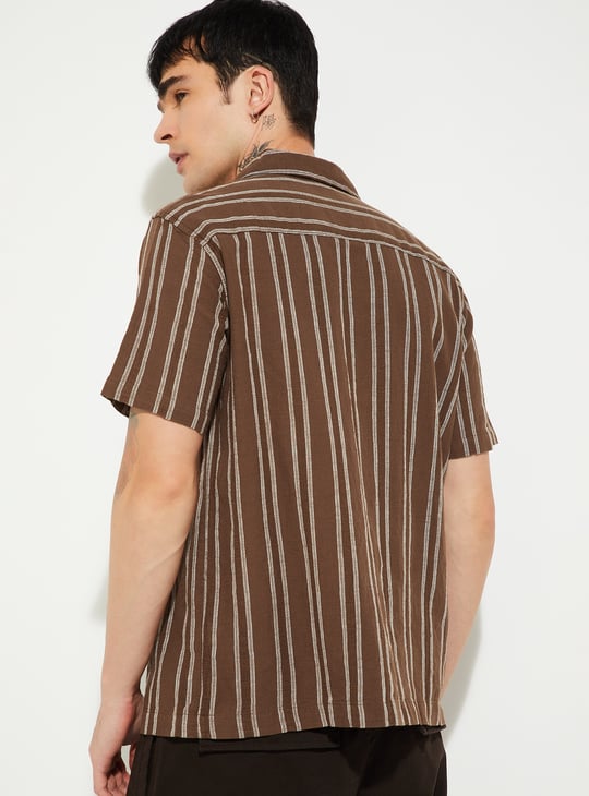 URB_N Men Striped Regular Fit Shirt