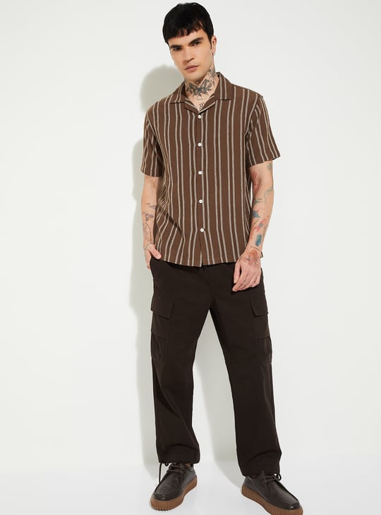 URB_N Men Striped Regular Fit Shirt
