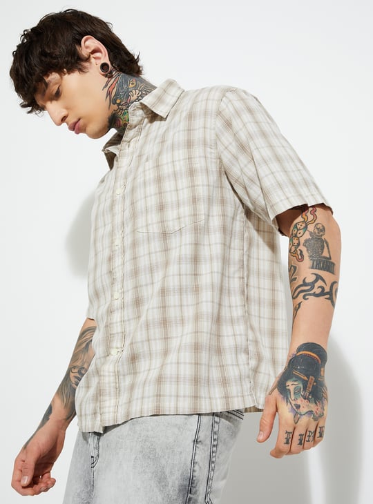 URB_N Men Checked Shirt