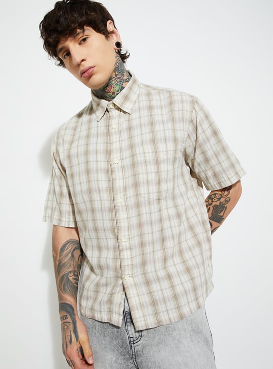 URB_N Men Checked Shirt
