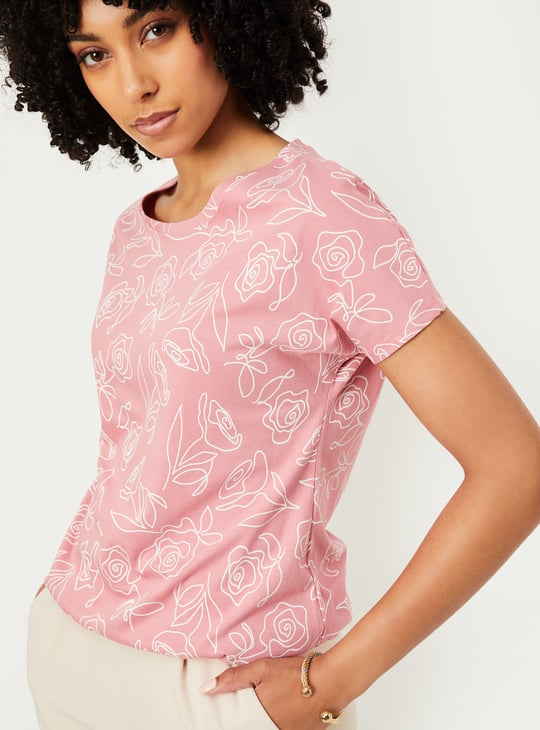 Women Floral Print T-shirt
