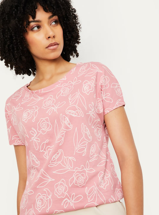 Women Floral Print T-shirt