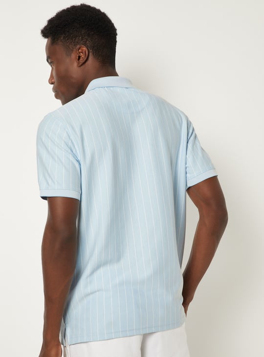 Men Striped Polo T-shirt