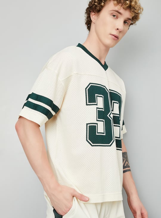 Men Mesh Boxy Fit Sports T-shirt