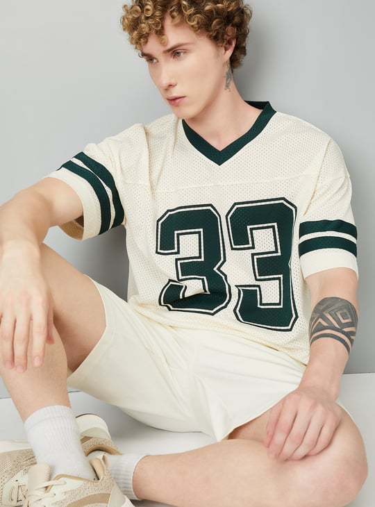 Men Mesh Boxy Fit Sports T-shirt