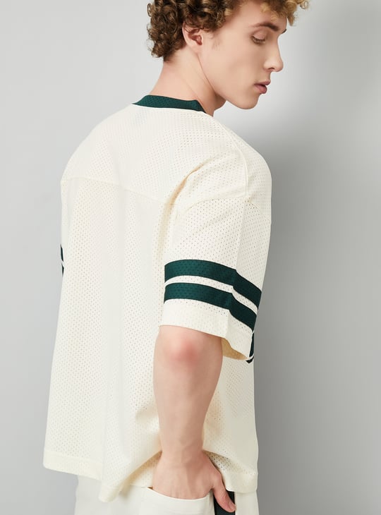 Men Mesh Boxy Fit Sports T-shirt