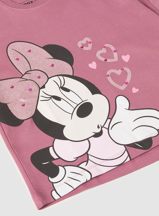 Girls Minnie Print T-shirt
