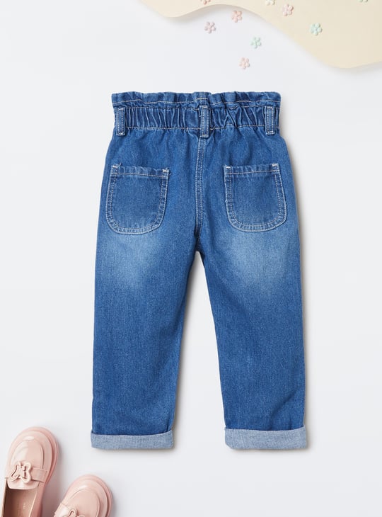 Girls Heart Embroidered Jeans