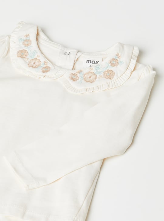 Girls Ribbed Pinafore Dress with Top