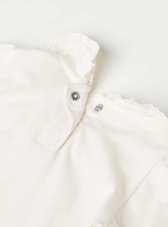 Girls Ribbed Pinafore Dress with Top