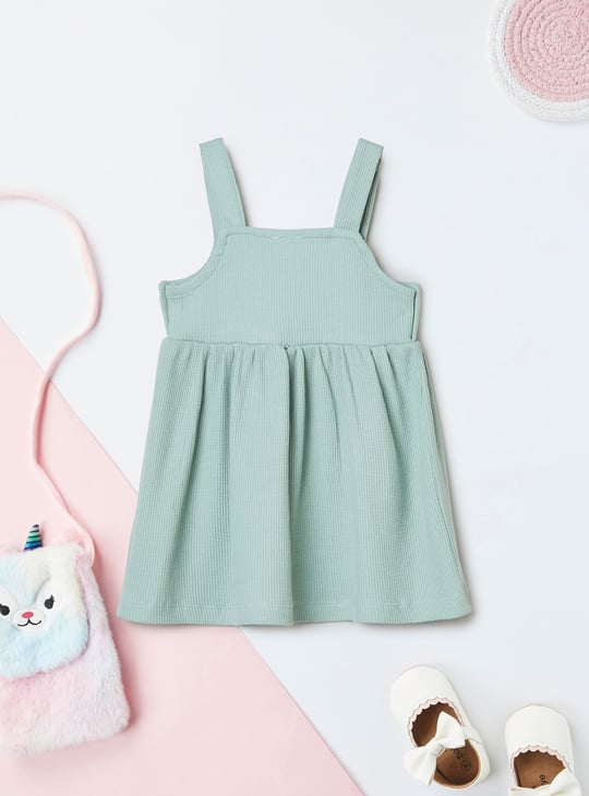 Girls Ribbed Pinafore Dress with Top