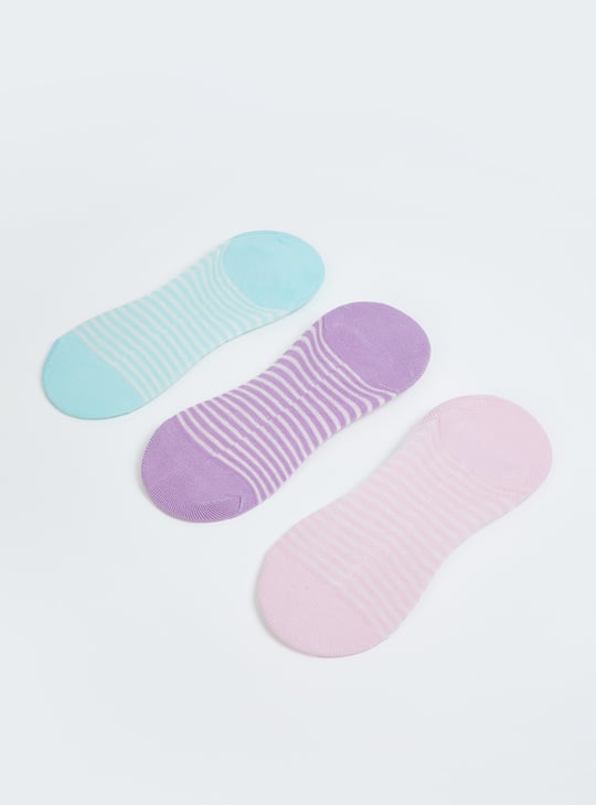 Women Striped Ankle-length Socks - Pack of 3
