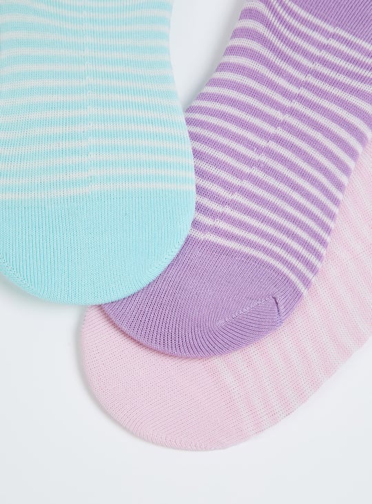 Women Striped Ankle-length Socks - Pack of 3
