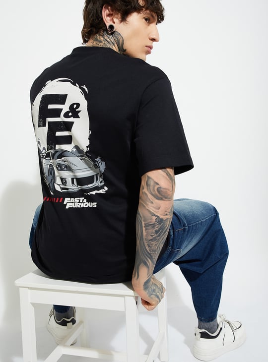 URB_N Men Fast and Furious Printed T-shirt