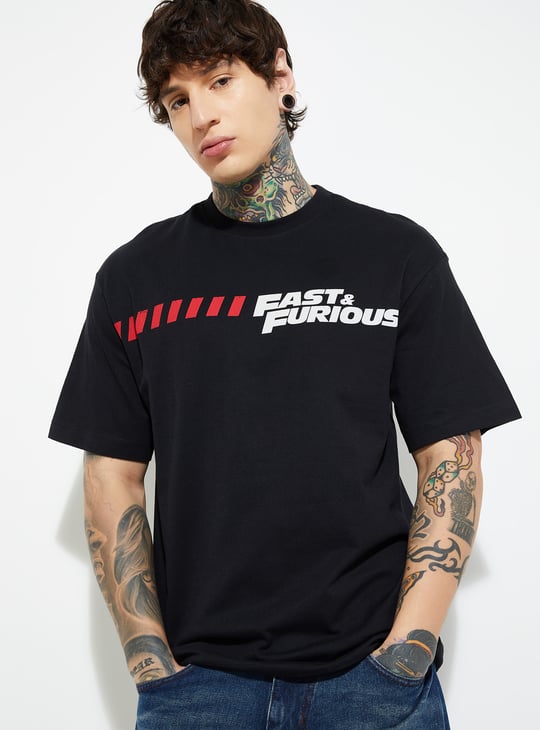 URB_N Men Fast and Furious Printed T-shirt