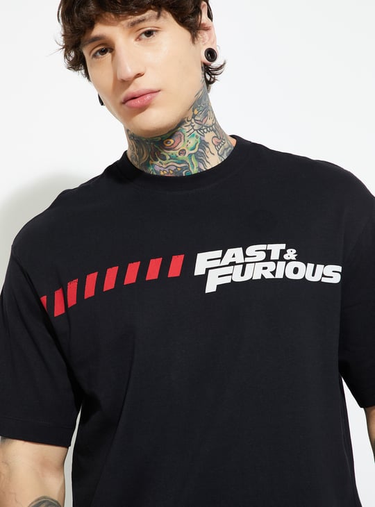 URB_N Men Fast and Furious Printed T-shirt