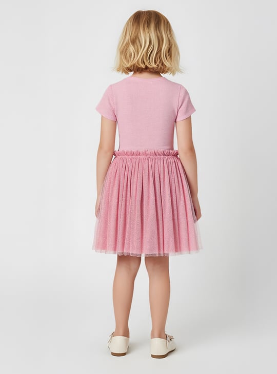 Girls Sequins Embellished Dress