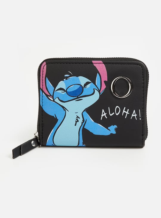Women Lilo & Stitch Print Zip-Around Wallet