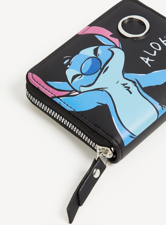 Women Lilo & Stitch Print Zip-Around Wallet
