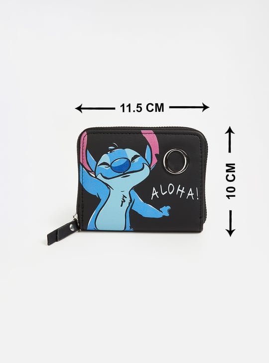 Women Lilo & Stitch Print Zip-Around Wallet