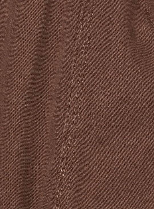 Girls Solid Cargo Trousers