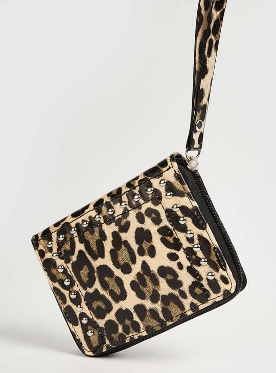 Women Animal Print Zip Around Wallet