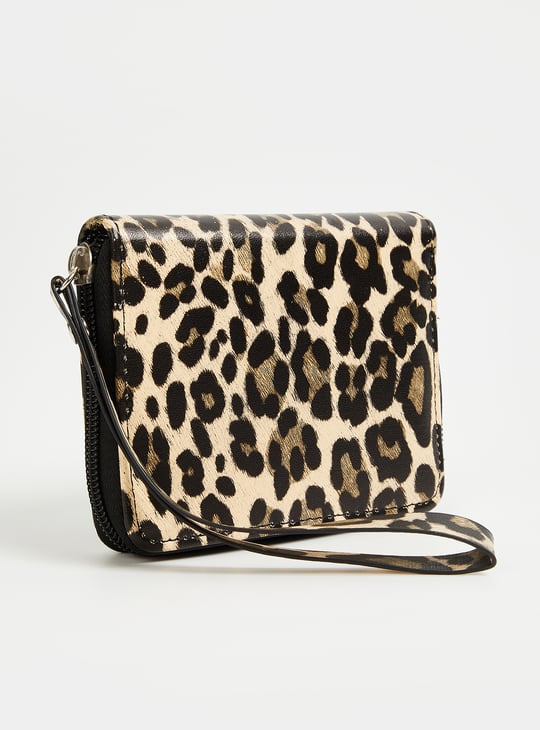Women Animal Print Zip Around Wallet