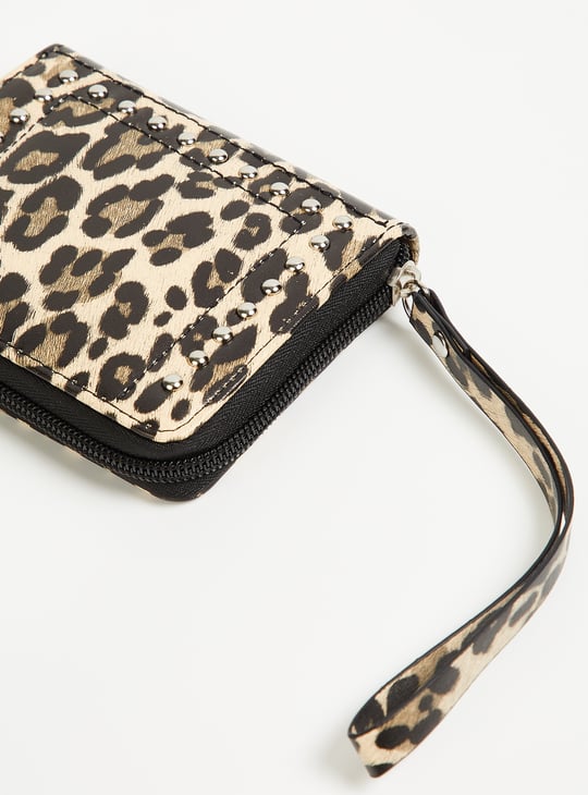 Women Animal Print Zip Around Wallet