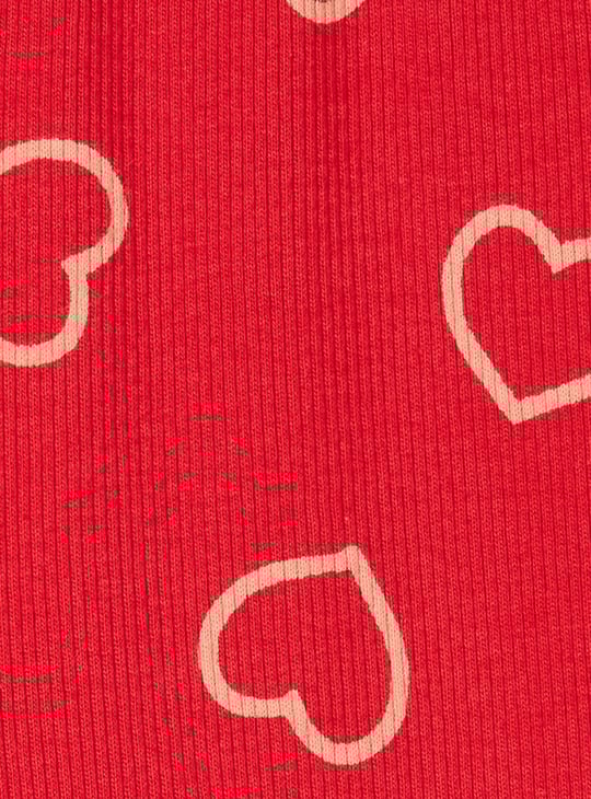 Girls Heart Print Leggings