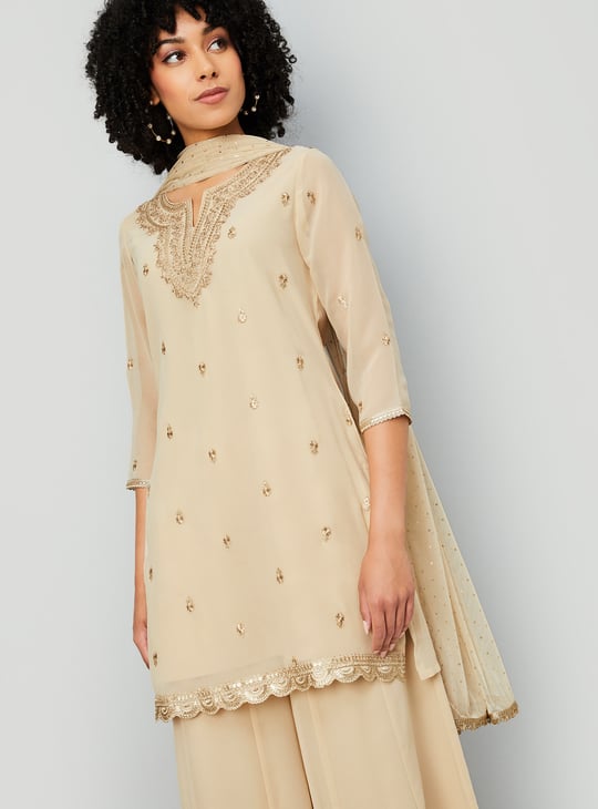 Women Embellished A-line Kurti Set