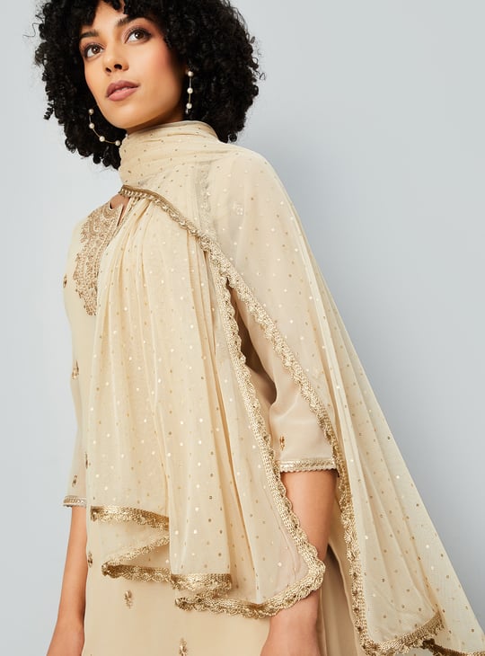 Women Embellished A-line Kurti Set