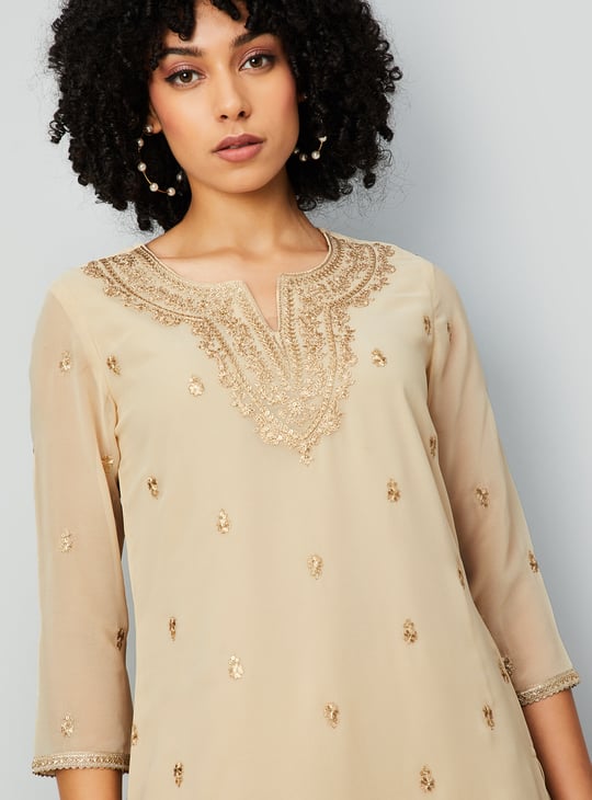 Women Embellished A-line Kurti Set