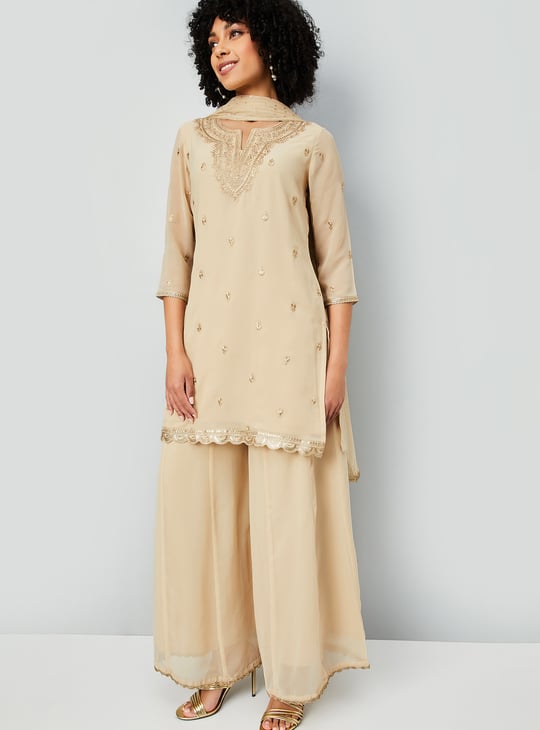 Women Embellished A-line Kurti Set