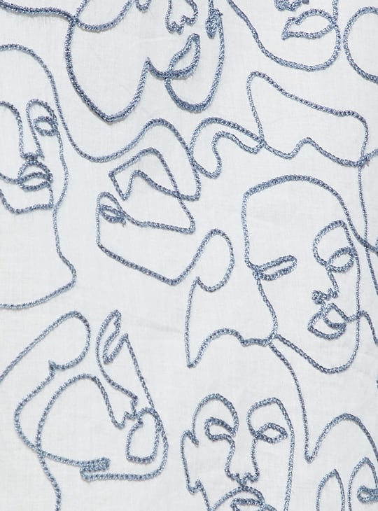 ALAYA F x URB_N Women Embroidered Crop Shirt