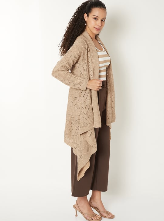 Women Crochet Waterfall Shrug